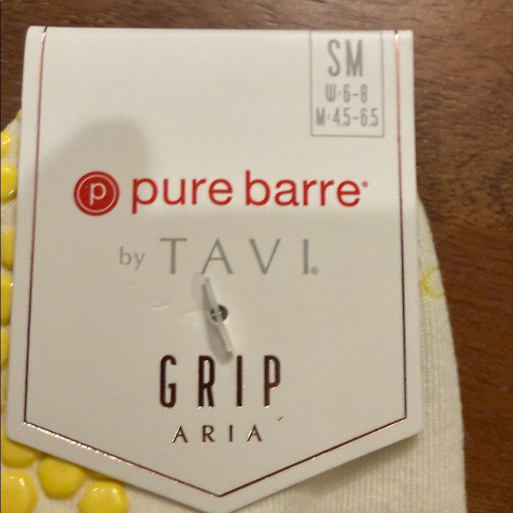 Pure Barre Cream Banana Grip Socks - Picture 3 of 5